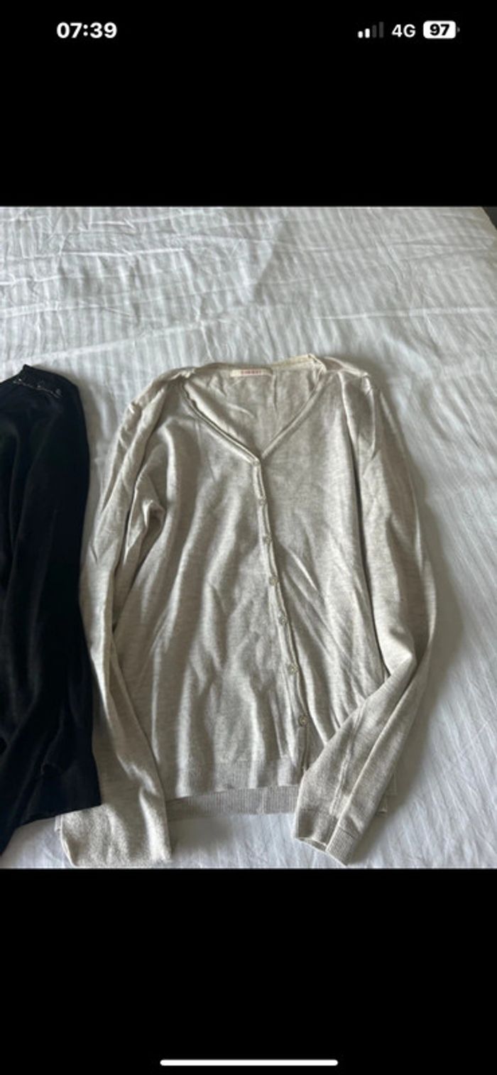 Lots de 2 t shirts ,2 pulls et 1 gilet en taille L - photo numéro 3