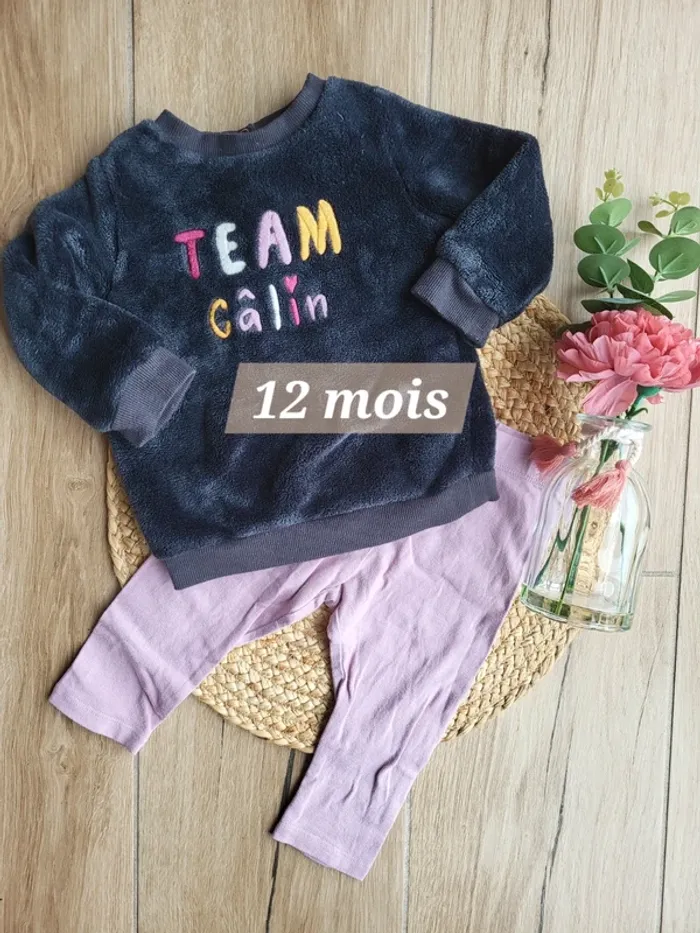 🍒Ensemble Pull legging bébé fille 12 mois de plusieurs marques