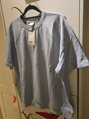 Sweat coton bleu ciel T.L 46 H&M neuf