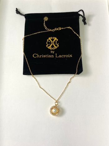 Collier doré pendentif cristaux by Christian Lacroix
