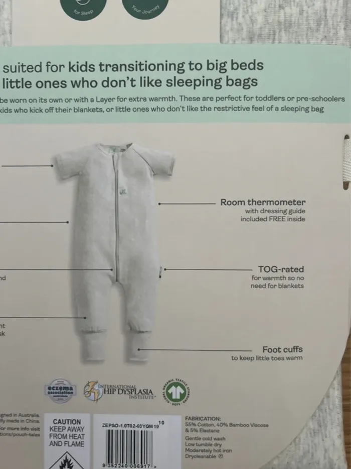 (New) onesie sleep bag 1.0 tog 2-3Y - photo numéro 6