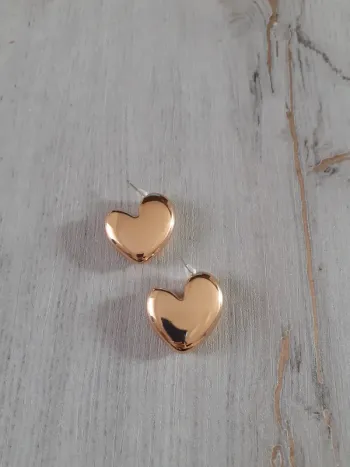 Boucles d'oreilles cœurs dorée