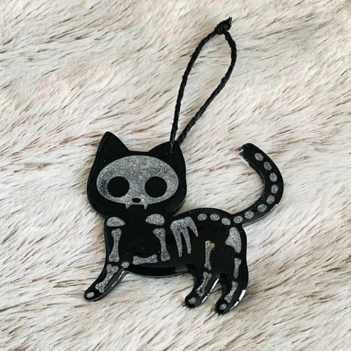 Suspension deco Noel Skull Cat - photo numéro 2