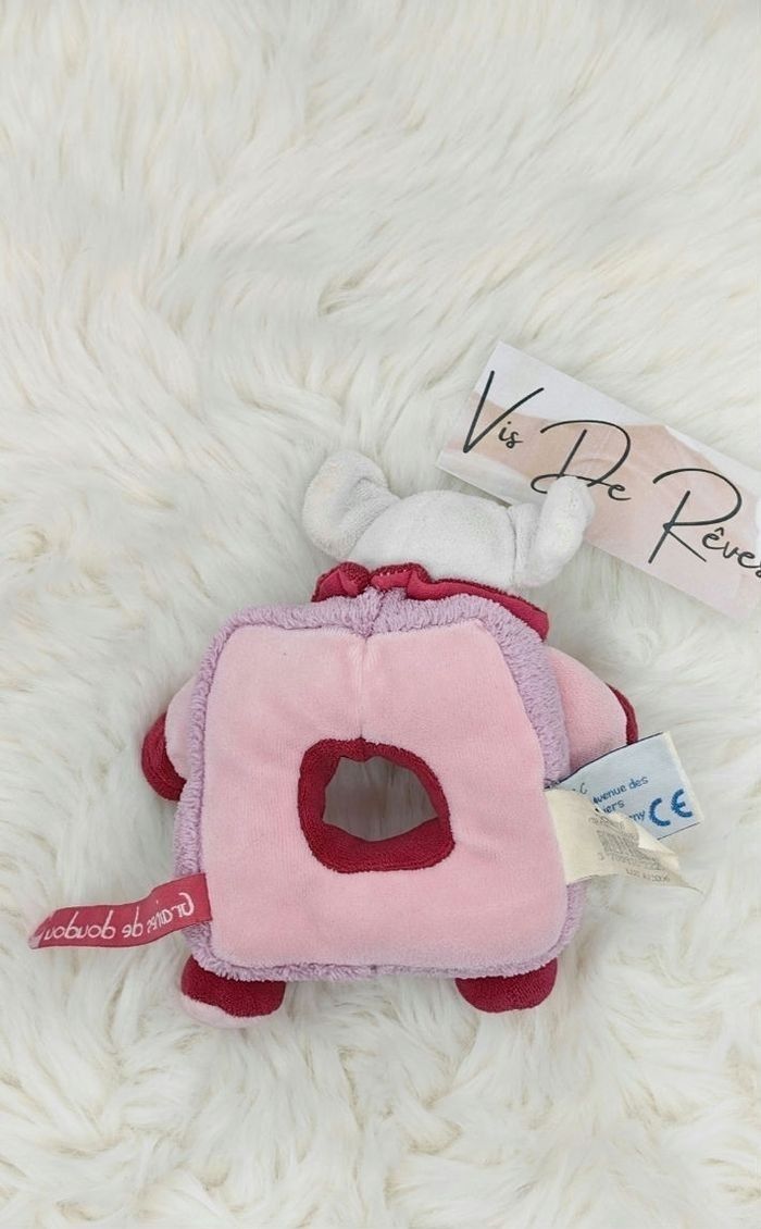 Hochet souris Rose Graines de Doudou, Doudou et Compagnie - photo numéro 2
