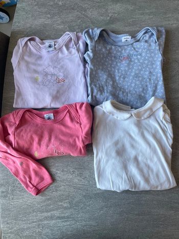 Lot 4 bodys ML Petit Bateau
