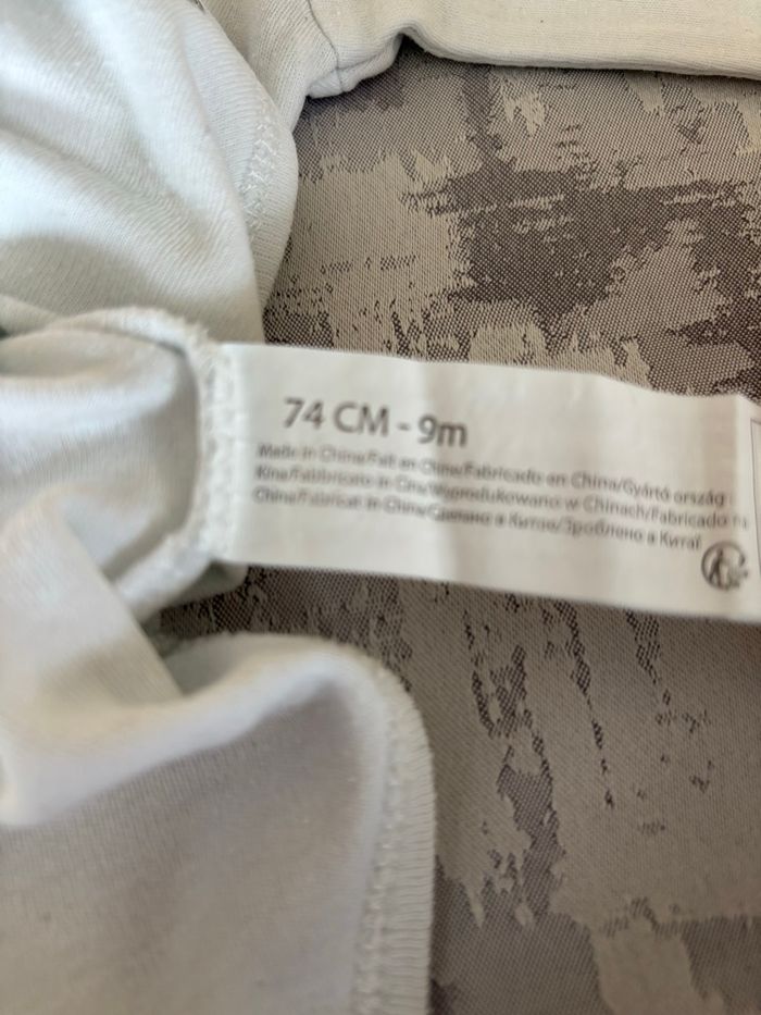 Body manches longues bébé – 9 mois – Blanc « Hello Mister Wild » - photo numéro 3