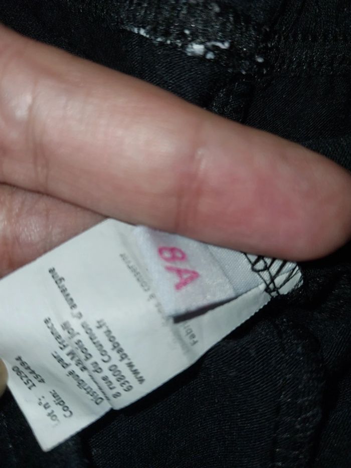 Legging court noir avec un zèbre en motif taille 8 ans - photo numéro 3