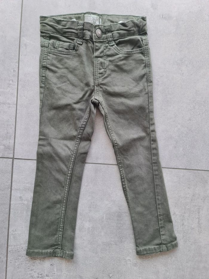 Ensemble T-shirt manches longues col roulé sous pull pantalon slim 3 ans - photo numéro 5