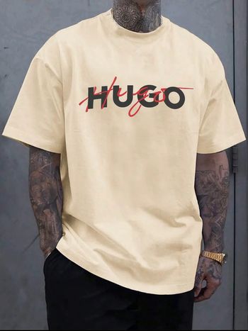 T-shirt beige imprimé tendance