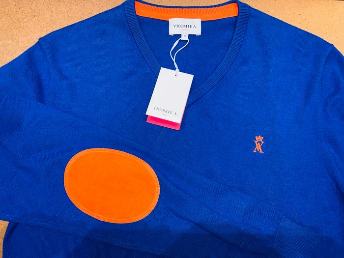 Pull col V coton et cachemire Vicomte A