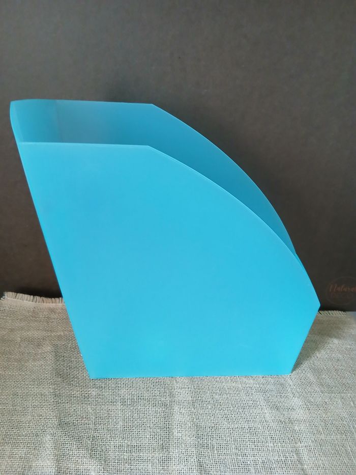 Rangement à papier documents en plastique bleu - photo numéro 2