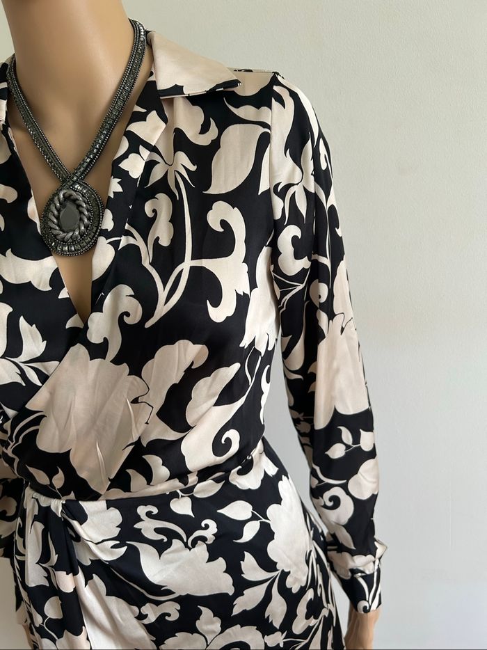 Robe noire et écrue neuve à manches longues Morgan taille 36 (valeur 80€) - photo numéro 4