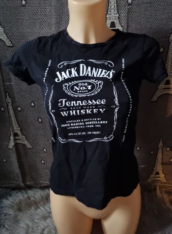 T-shirt avec écriture Jack Daniel's taille S mixte