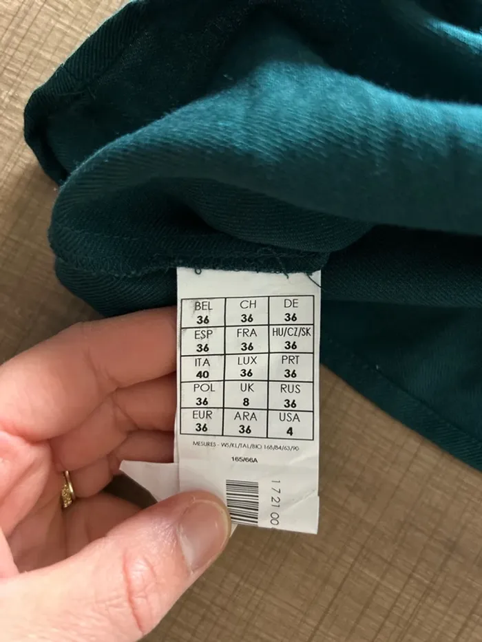 Jupe femme avec boutons, verte, promod taille 36 - photo numéro 3