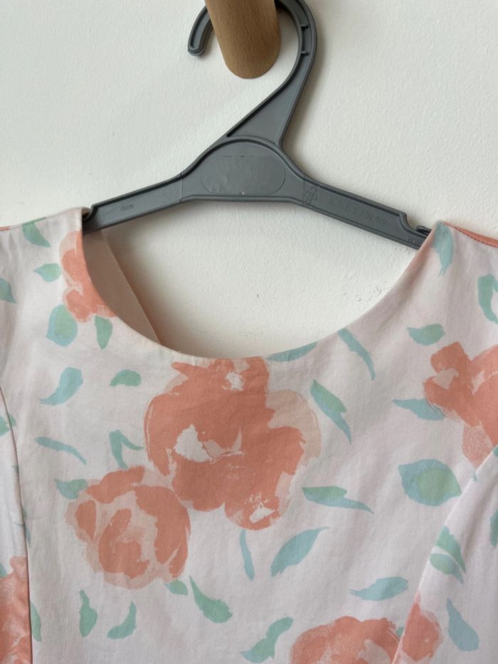 Robe rose à fleurs (détails en tulle pailleté) - Petit Bateau 6 ans (116cm) - photo numéro 5