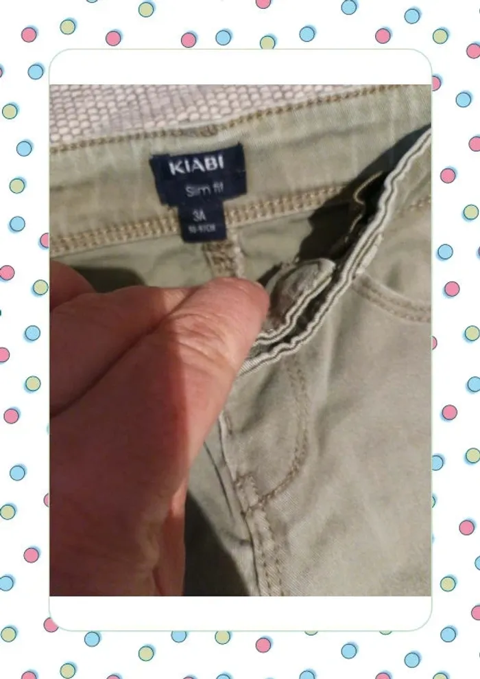 Jeans slim fit kaki neuf - photo numéro 3