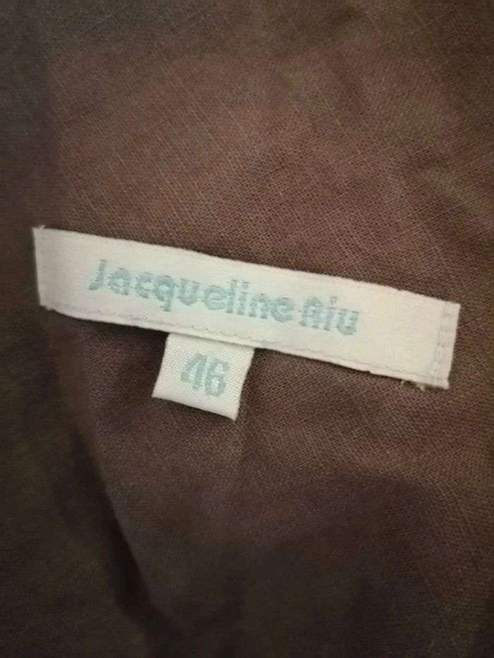 Jupe longue marron à broderie fleurs Jacqueline Riu - photo numéro 7