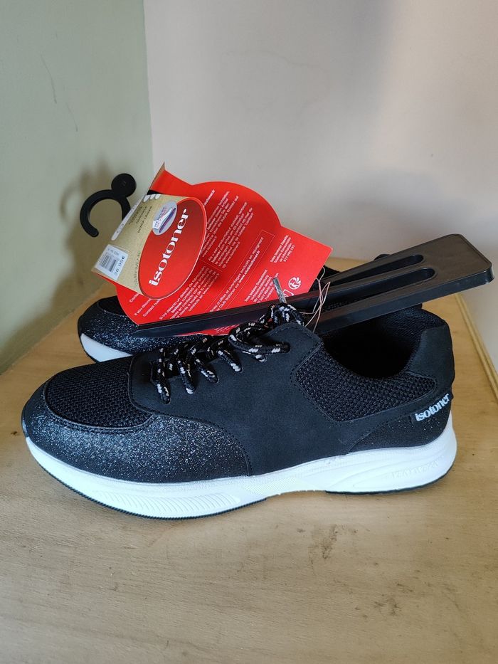 Baskets noires pailletées taille 38 Isotoner