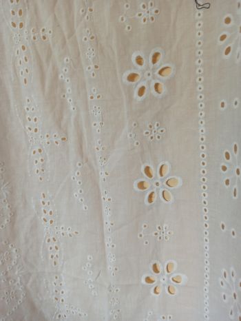Drap plat bébé broderie anglaise écru