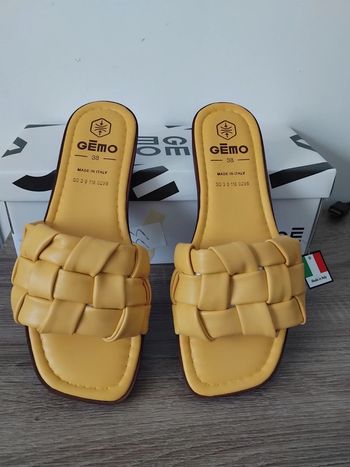 Mules jaunes, Gemo, taille 38