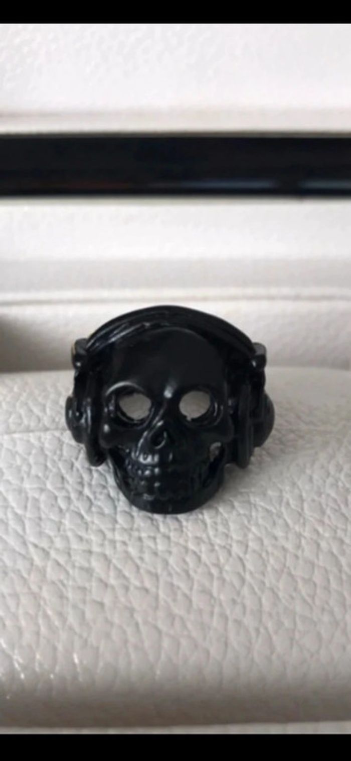 Bague noire, pour homme, taille 59 - photo numéro 5