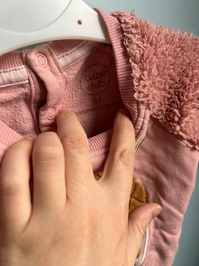 Sweat molletonné, 3 mois, rose - photo numéro 5
