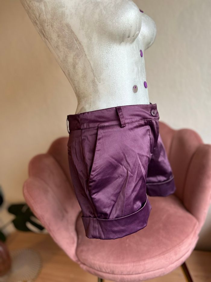 ✨ Short violet élégant – Made in Italy – Taille 36 (S) - photo numéro 2