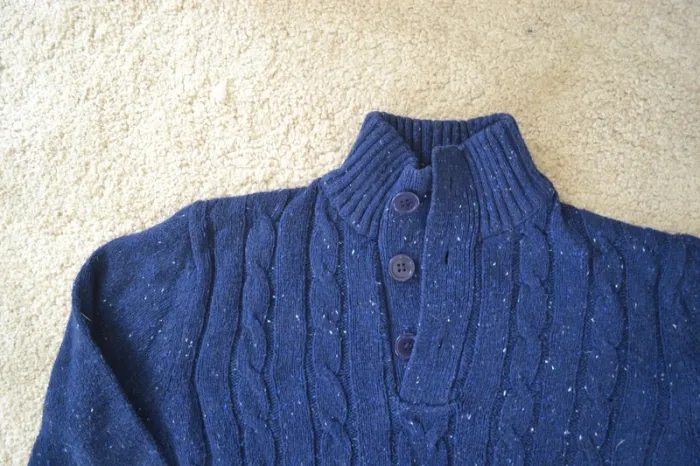 Pull torsadé Blue Ice - Taille M - photo numéro 4