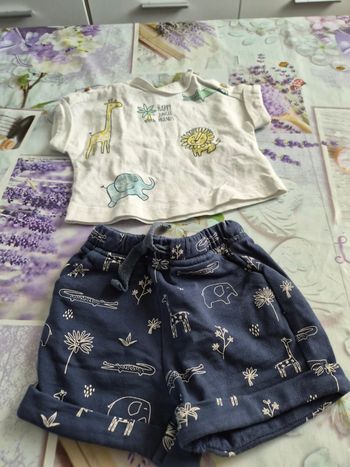 Ensemble short +tee shirt