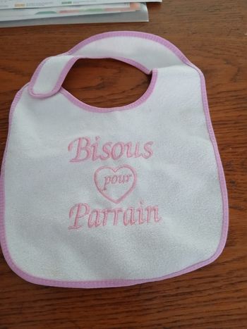 Bavoir Bisous pour parrain