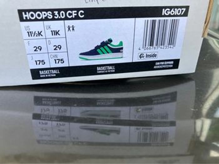 Basket adidas Hoops 3.0 bleu et vert taille 29 - photo numéro 12
