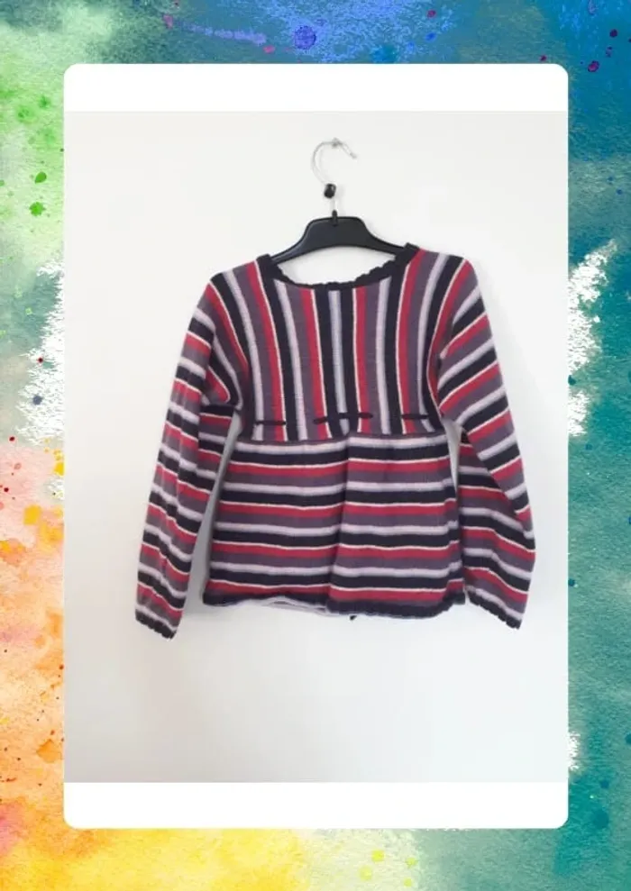 Joli gilet laine et coton 6 ans - photo numéro 3