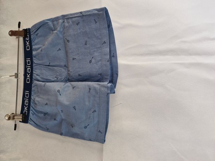Pyjama 2 pièces 3 ans Okaïdi Jaune bleu marine inscription jouer en duo raquettes volants - photo numéro 3