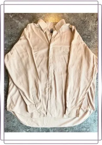 Chemise moutarde/blanc Ralph Lauren coton XXL - Men shirt - Herrenhemd - Camicia uomo