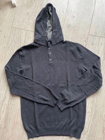 Pull gris à capuche Bonobo