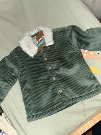 Veste velours côtelé vert