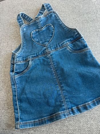Salopette robe cœur en jeans tape à l’œil 9 mois / 71 cm