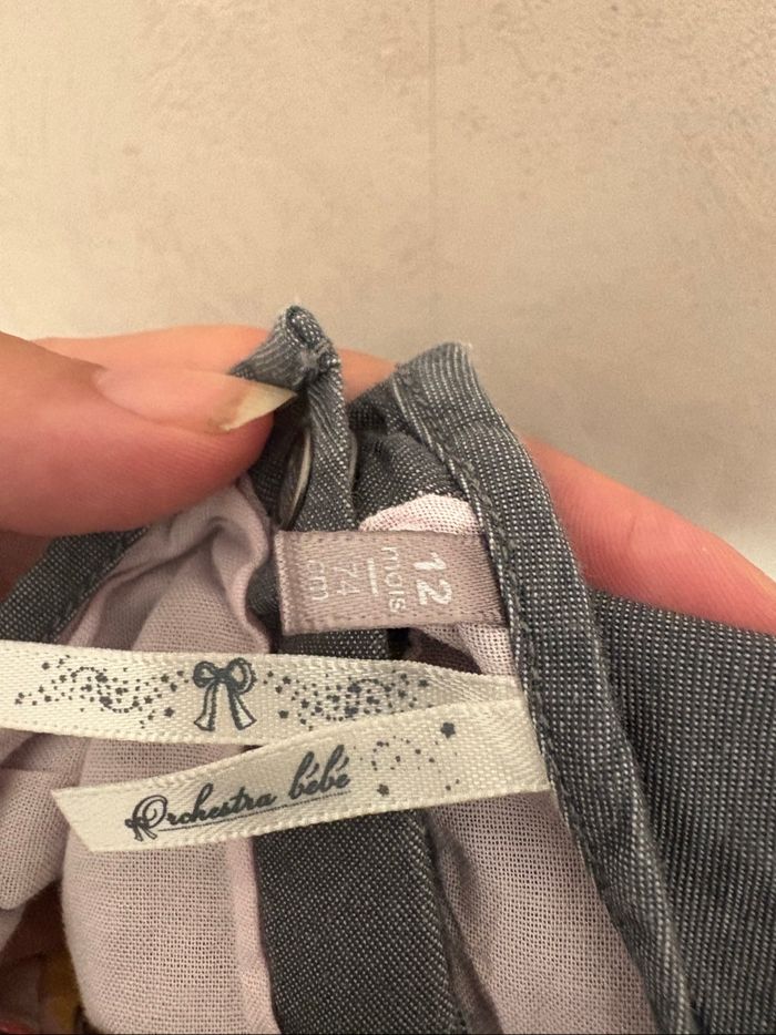 Robe salopette + tee-shirt manches longues Orchestra bébé - 12 mois - photo numéro 6