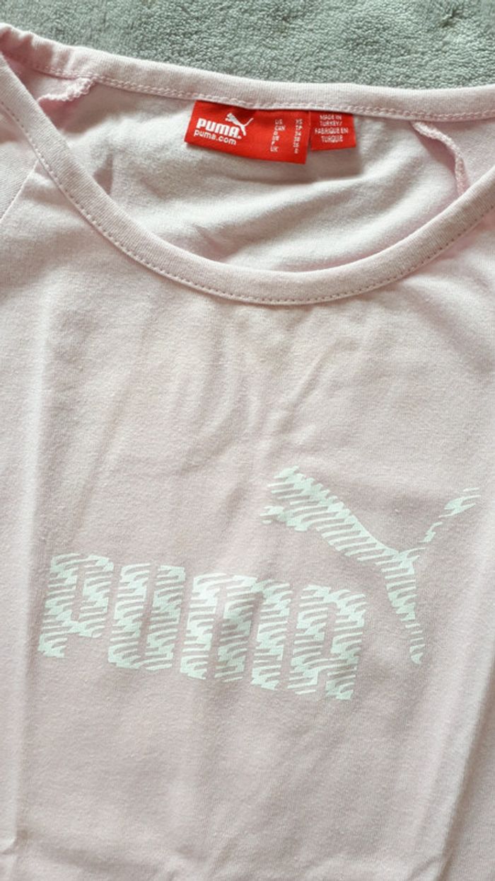 🌸 Sublime Tshirt rose Puma, taille 36, en très bon état. - photo numéro 2
