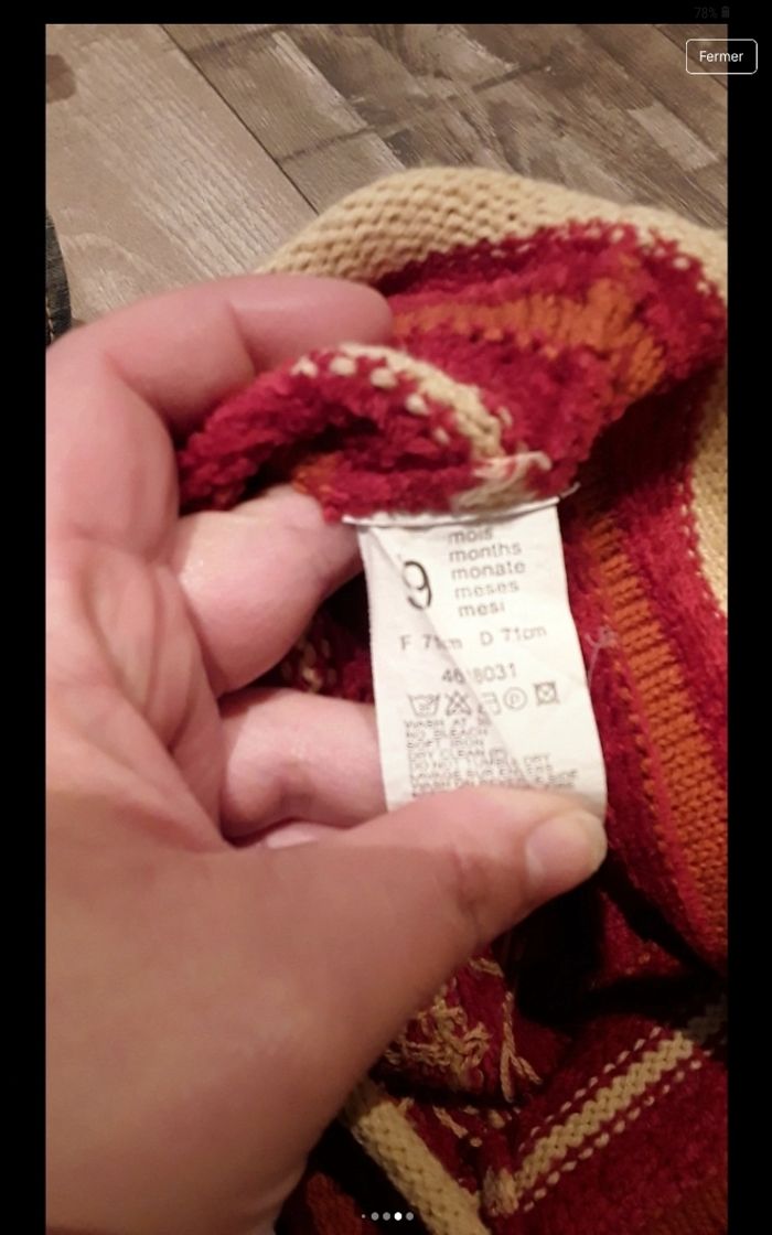 Pull rouge avec chat - photo numéro 7