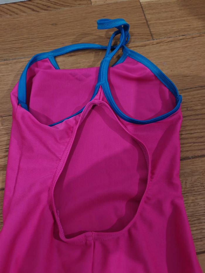 Maillot de bain Arena fille rose & bleu Taille 7 ans 👧 1 pièce dos nageur - photo numéro 4