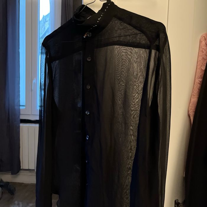 Chemise transparente noir habillé
