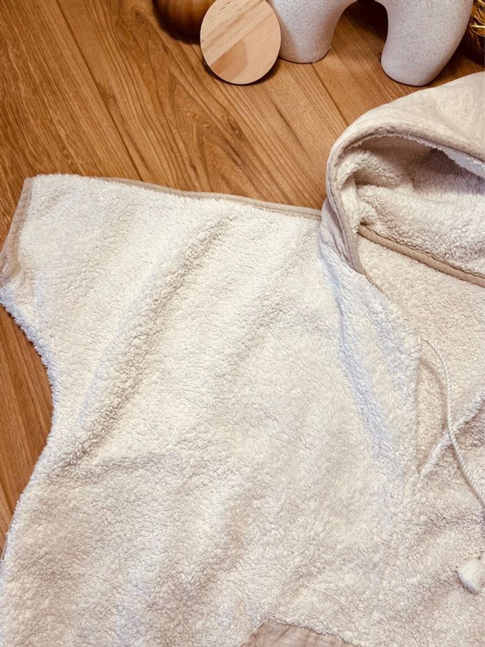 Taille 12/24 mois cap de bain mixte blanche et beige 💙 - photo numéro 3