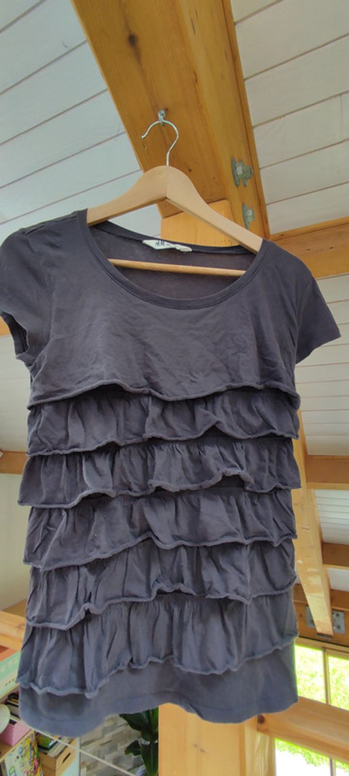 T-shirt H&M à volants taille 12-14 ans