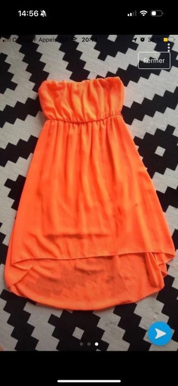 Robe bustier orange