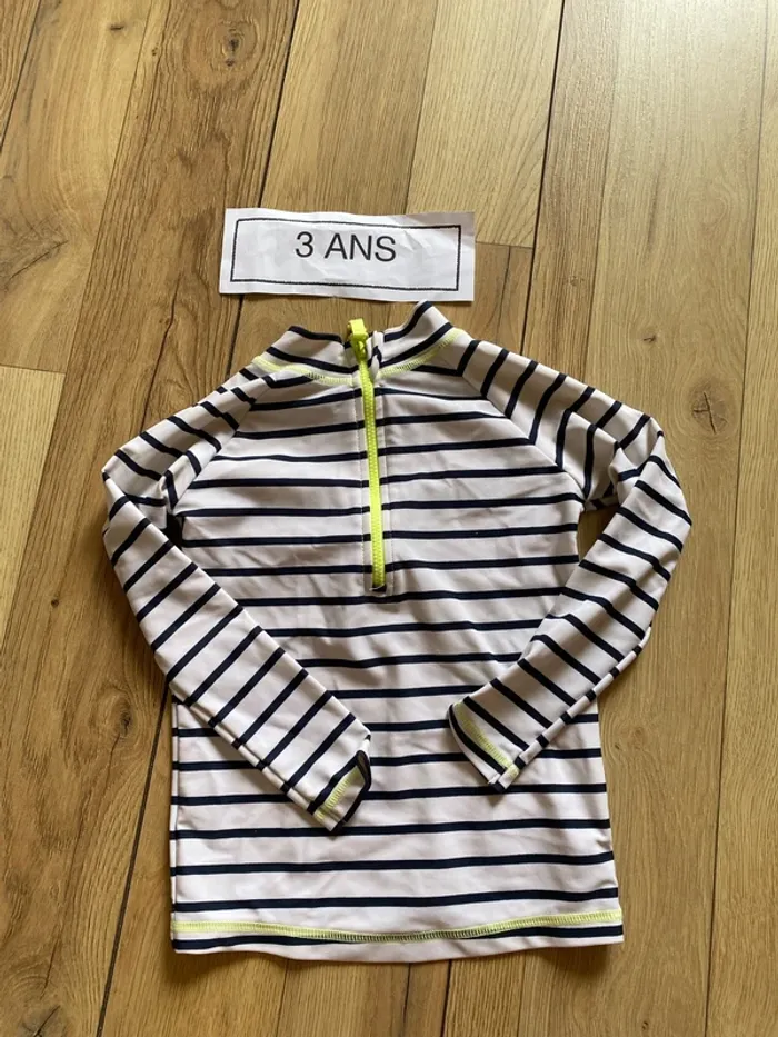 Maillot de bain anti uv marinière rayures TAO 36 mois