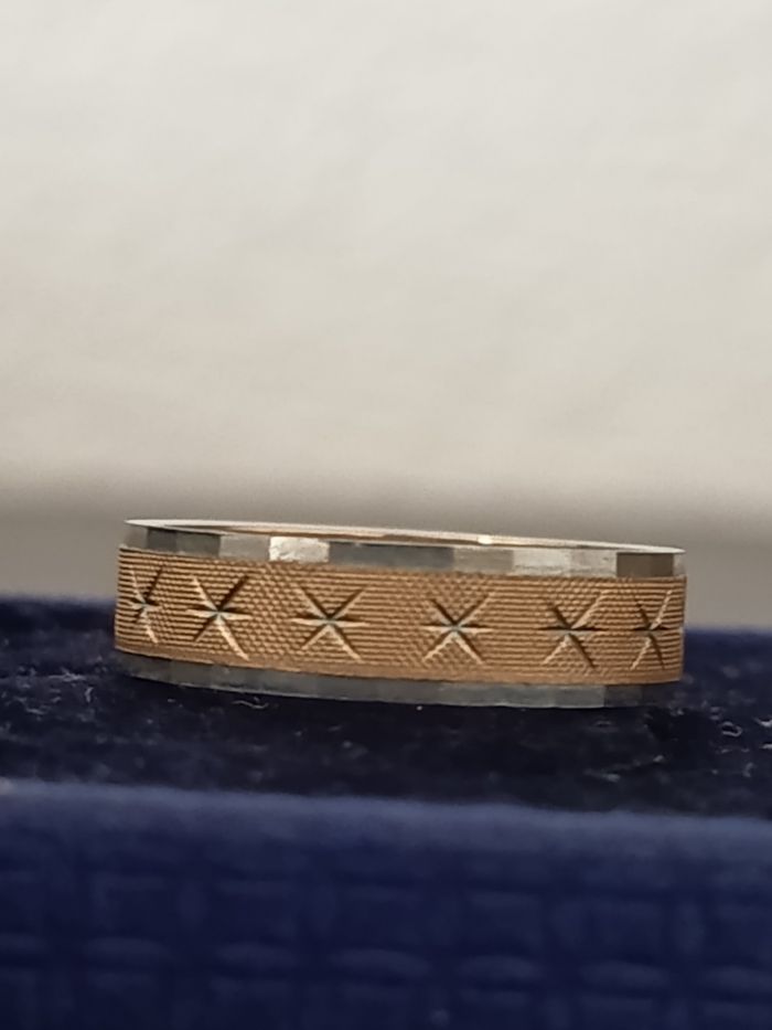 Bague plaqué or et argent.