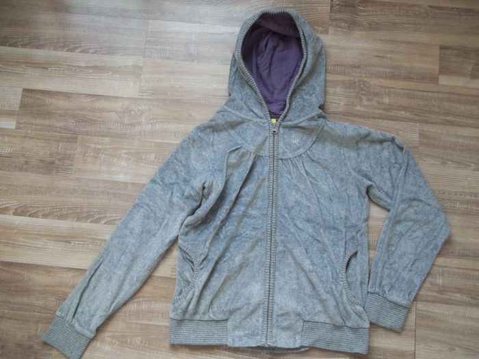 Gilet sweat velours gris Kid's Graffiti 14 ans