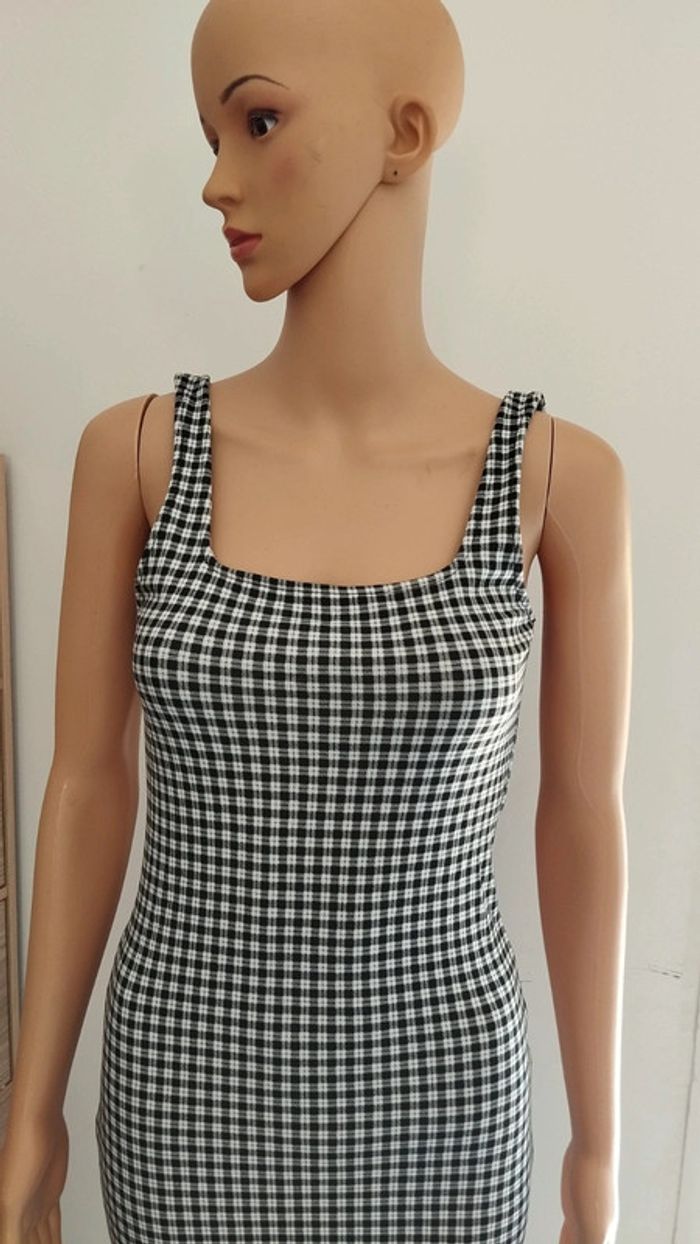 Robe noire et blanche Pimkie taille s fendu - photo numéro 4