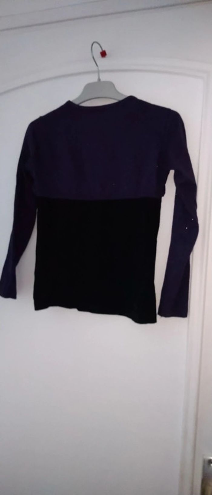 Tee-shirt boléro 2 en 1 de fête noir violet fille 7 ans zeeman - photo numéro 6